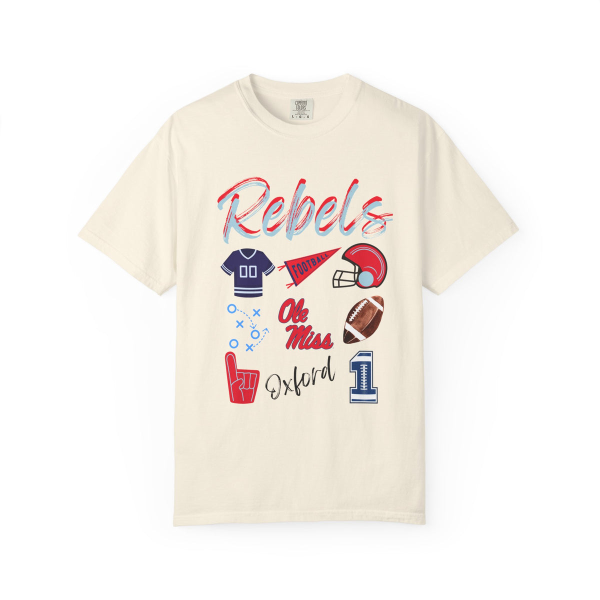Ole Miss Football Tee | Gift | Rebel Football Apparel | Oxford Mississippi | Gameday Outfit | Tailgate Party | Trinidad Chambliss | College