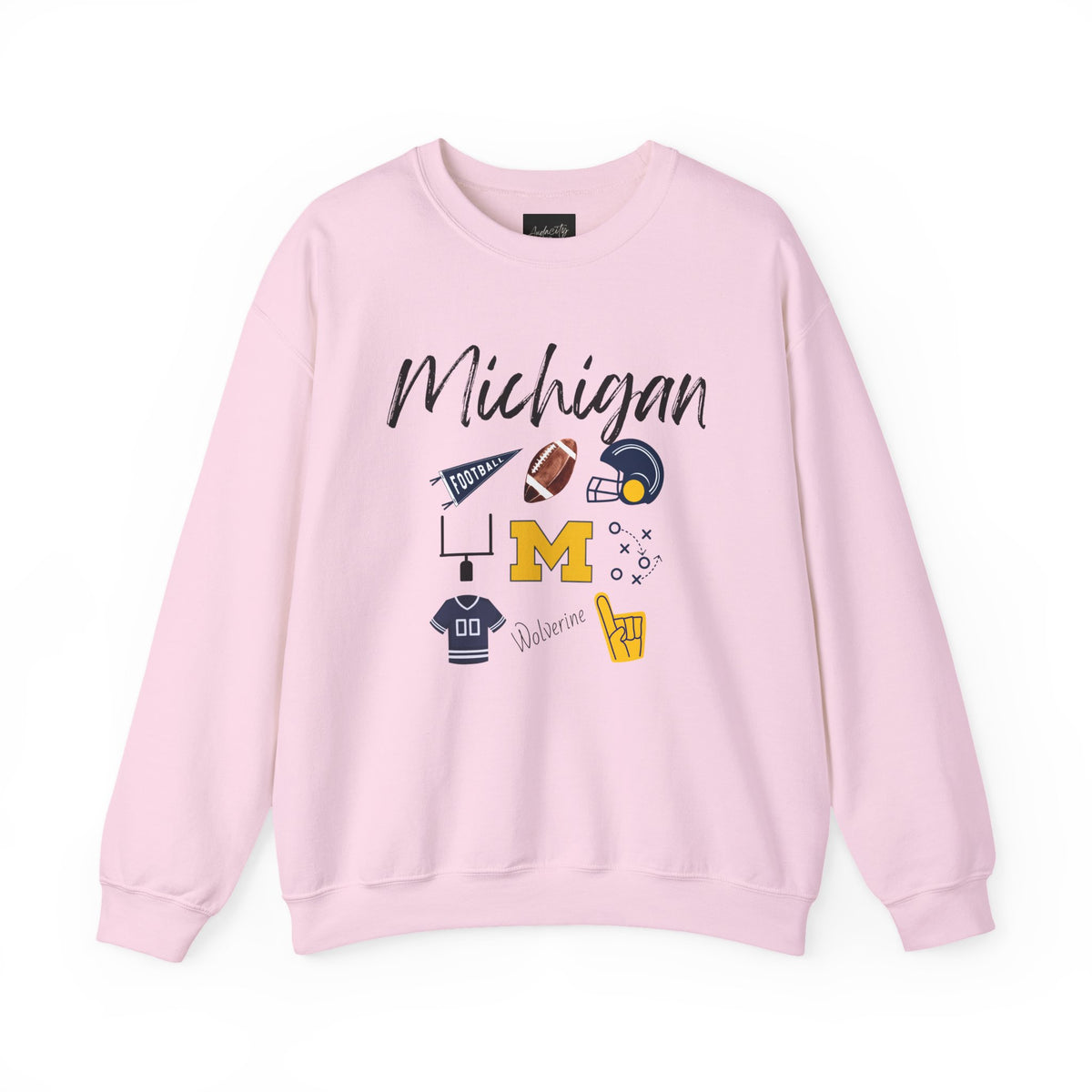 Michigan Football Sweatshirt | Football Fan | Wolverine Football | College Gameday Apparel | Ann Arbor | Gift | Tailgate Party |