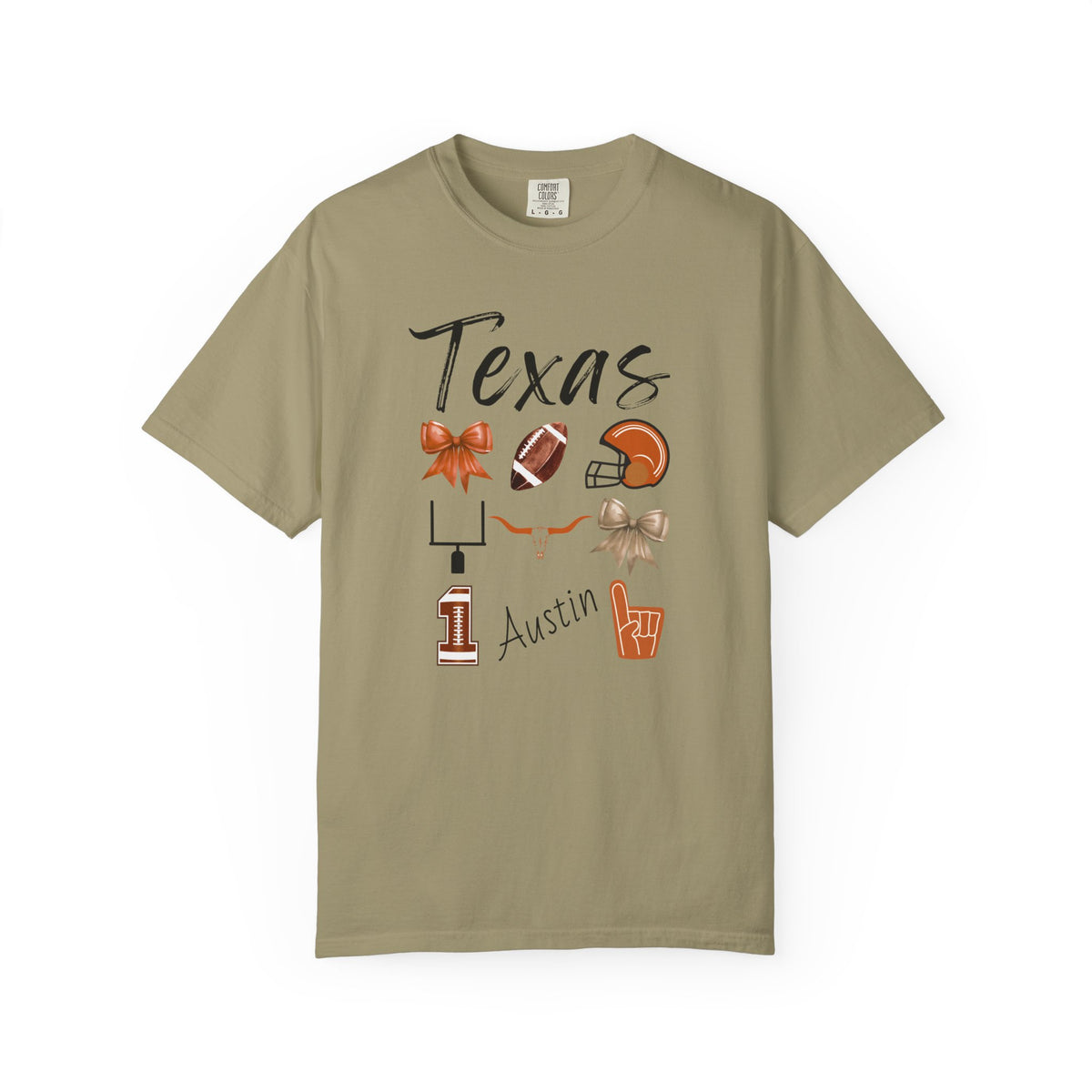 Texas Football Shirt | Gifts For Her | Longhorns Football Fan | Texas Football Gear | Austin | Bow Design | Tailgate Apparel | Game Day