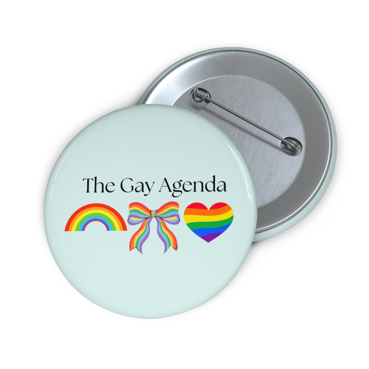 The Gay Agenda pin | Pride Pin | Denim Jacket | Festive | LGBTQ | Pride Gift | Pride Month | Gay Pride Apparel | Party Favor