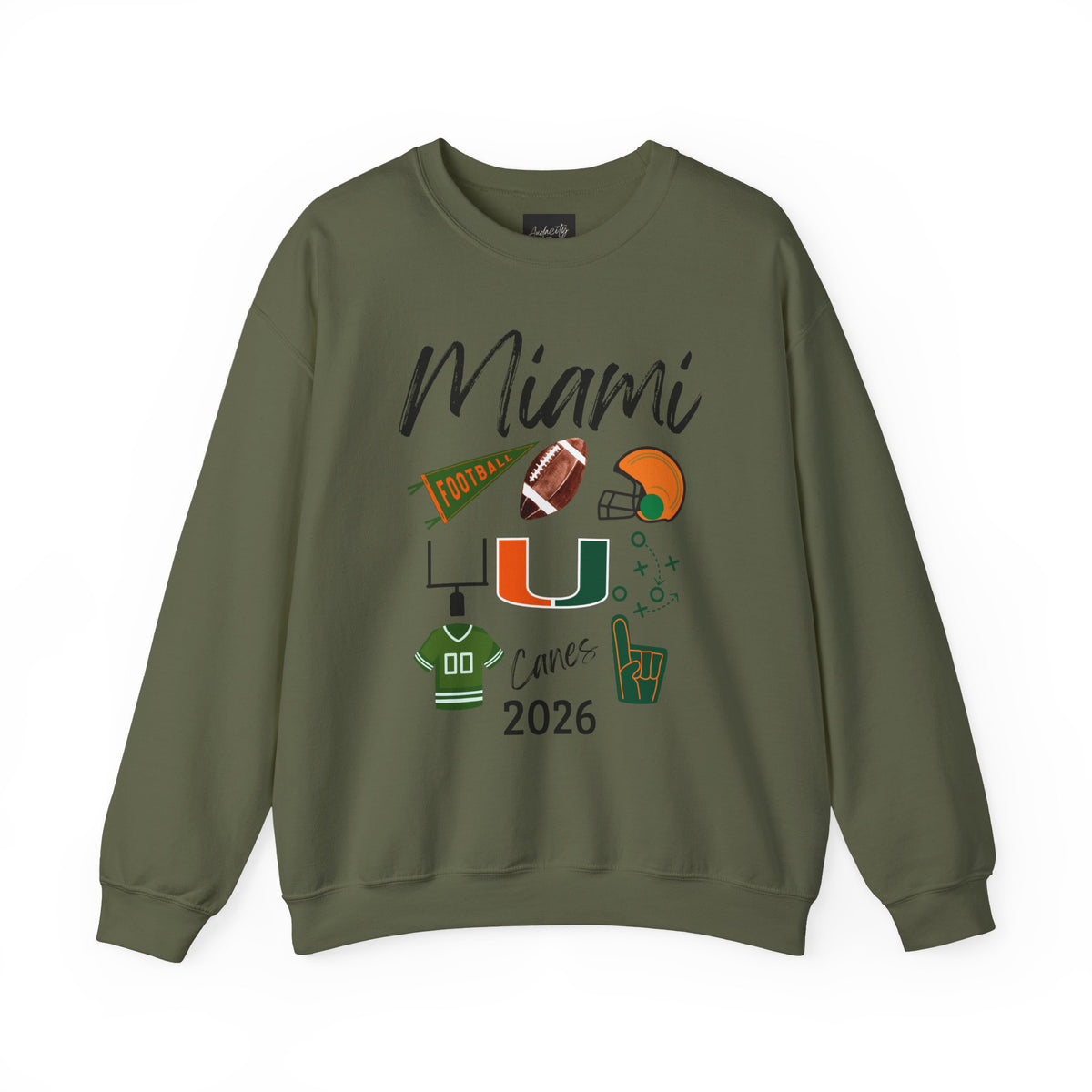 Miami Football Sweatshirt | Hurricanes | Football Fan | National Championship | College | Carson Beck | Tailgate Party  | Gameday Apparel