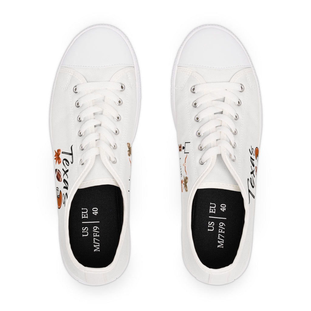 Texas Gameday Shoes | Tailgate decor | Longhorn | Austin | Football Fan | Sorority Girl | College Football | Texas Football Sneakers