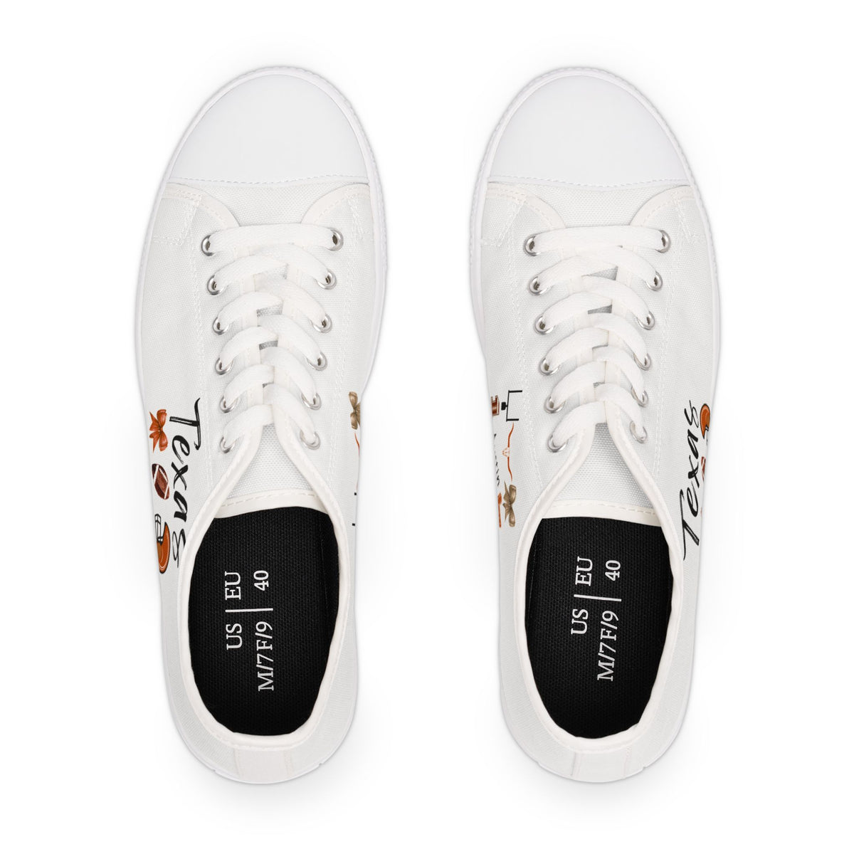 Texas Gameday Shoes | Tailgate decor | Longhorn | Austin | Football Fan | Sorority Girl | College Football | Texas Football Sneakers