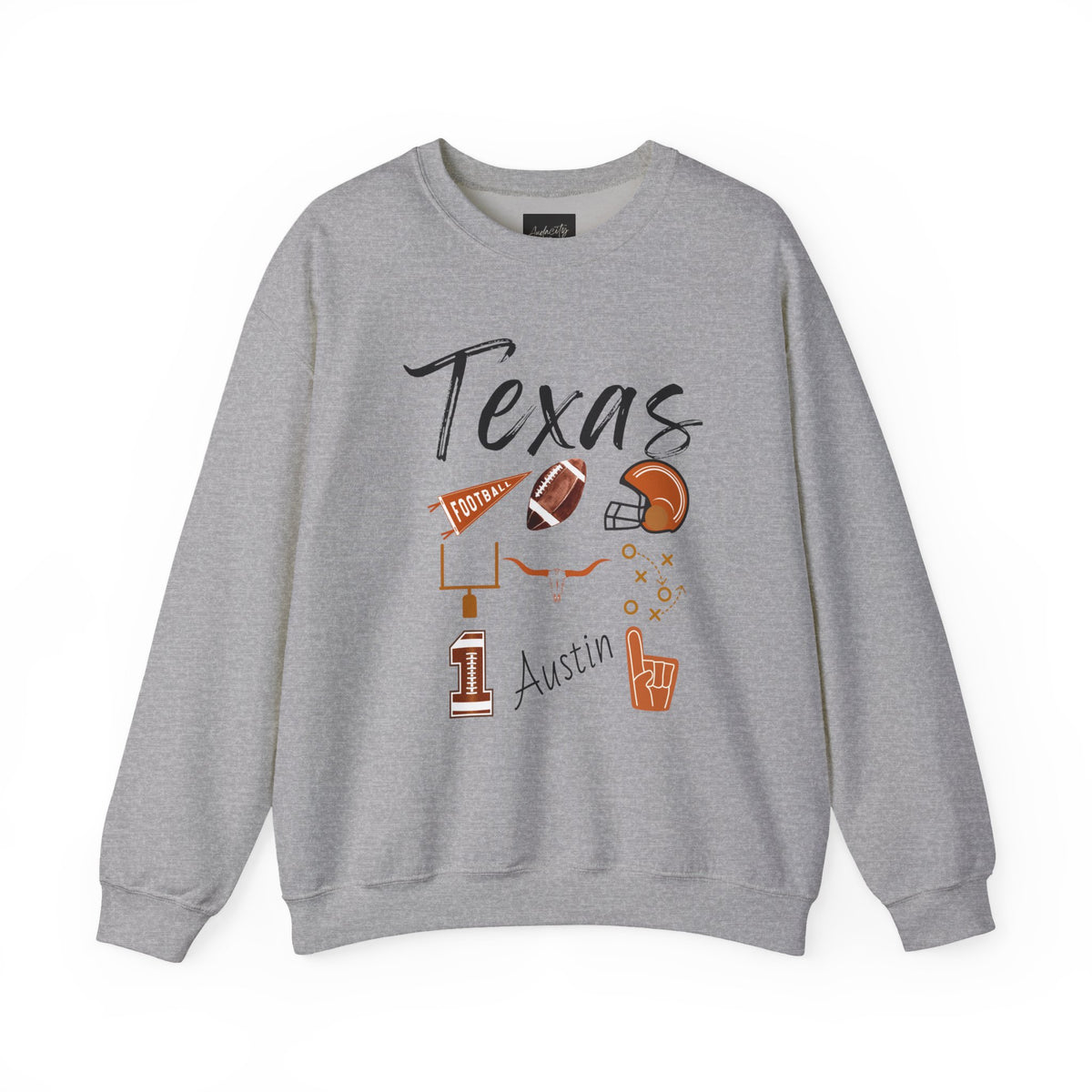 Texas Football Sweatshirt | Gift | Longhorns Football Fan | Houston Rodeo | College Gameday Apparel | Tailgate Party | Austin | Texans | NFL