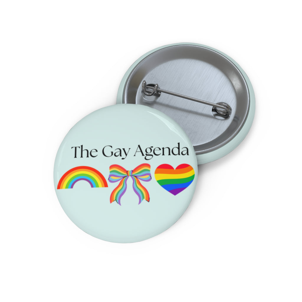 The Gay Agenda pin | Pride Pin | Denim Jacket | Festive | LGBTQ | Pride Gift | Pride Month | Gay Pride Apparel | Party Favor