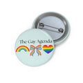 The Gay Agenda pin | Pride Pin | Denim Jacket | Festive | LGBTQ | Pride Gift | Pride Month | Gay Pride Apparel | Party Favor