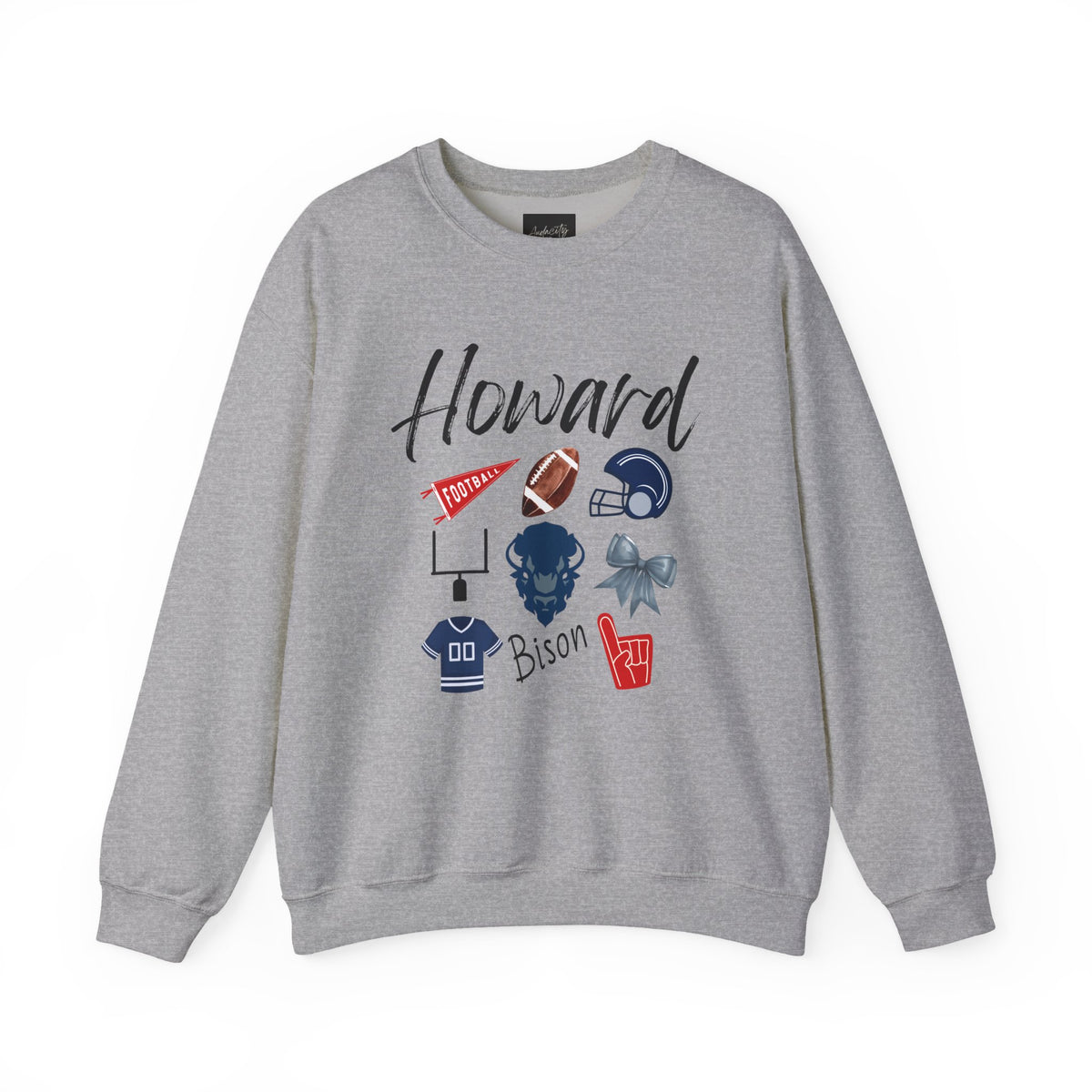Howard Bisons Football Sweatshirt | HBCU | Washington DC | College Gameday Apparel | Gift | Tailgate Party | Sorority | Alumni | Fraternity