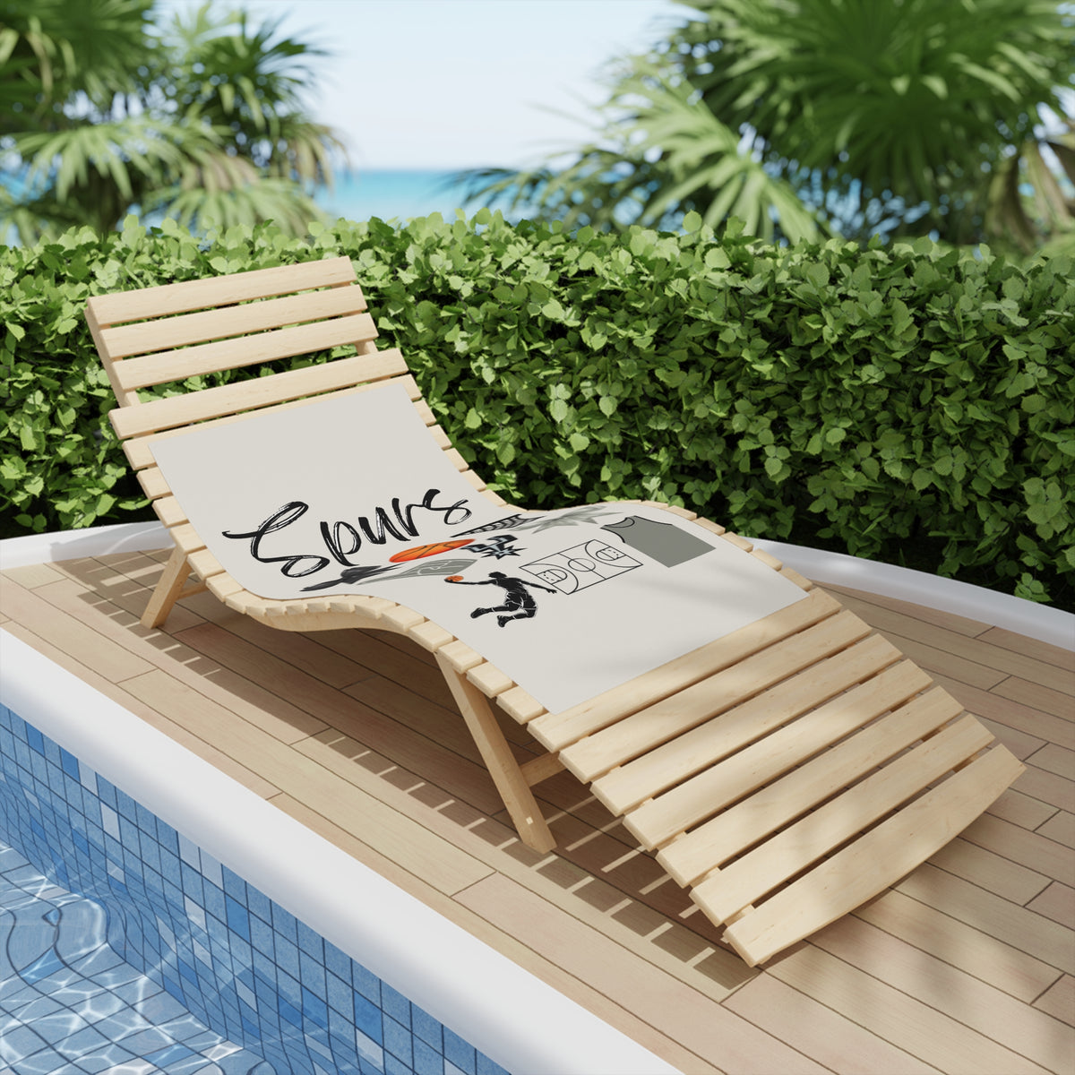 San Antonio Beach Towel | Basketball Fan | Yacht | Beach Essentials | NBA Apparel | Boat | Poolside | Custom Gift | AAU Team | Victor Wemby