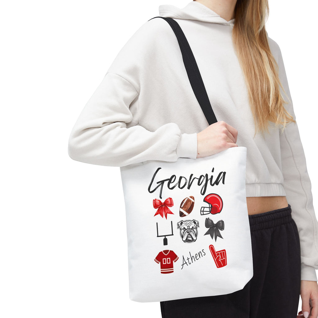 Georgia Bow Tote Bag | Gameday Bag | Boat Bag | Boat Tote | Gift Bag | Gifts for her | Bulldog Football | College | Tailgate decor| Athens