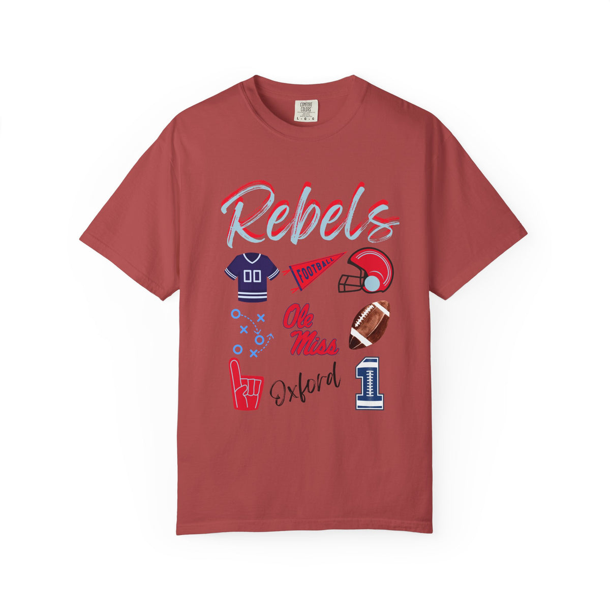 Ole Miss Football Tee | Gift | Rebel Football Apparel | Oxford Mississippi | Gameday Outfit | Tailgate Party | Trinidad Chambliss | College