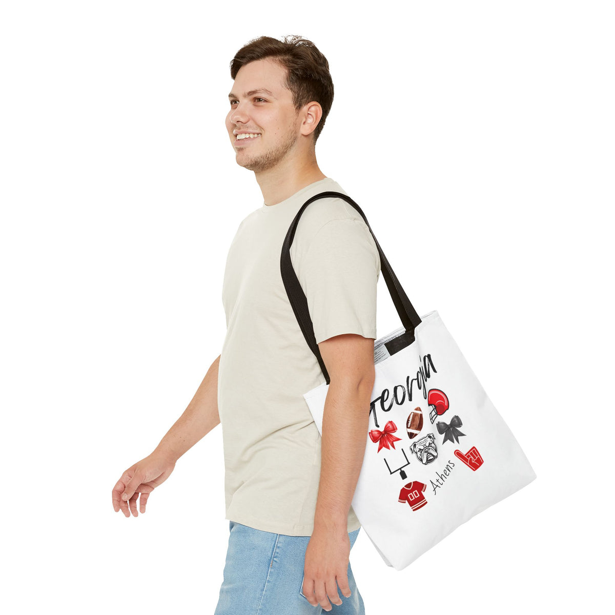 Georgia Bow Tote Bag | Gameday Bag | Boat Bag | Boat Tote | Gift Bag | Gifts for her | Bulldog Football | College | Tailgate decor| Athens