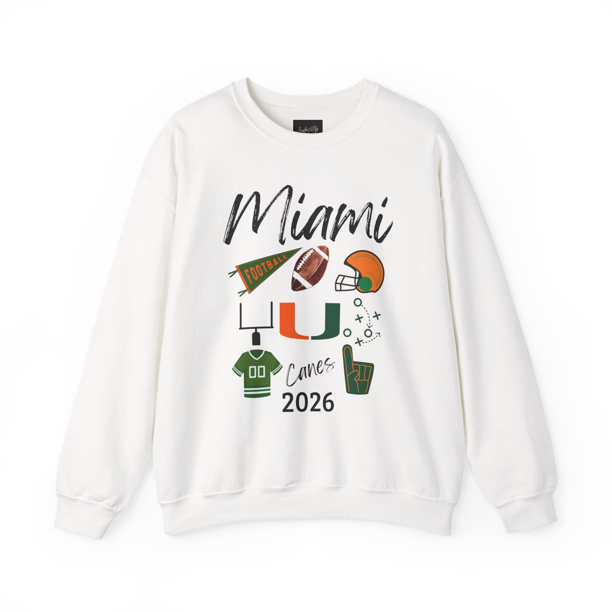 Miami Football Sweatshirt | Hurricanes | Football Fan | National Championship | College | Carson Beck | Tailgate Party  | Gameday Apparel