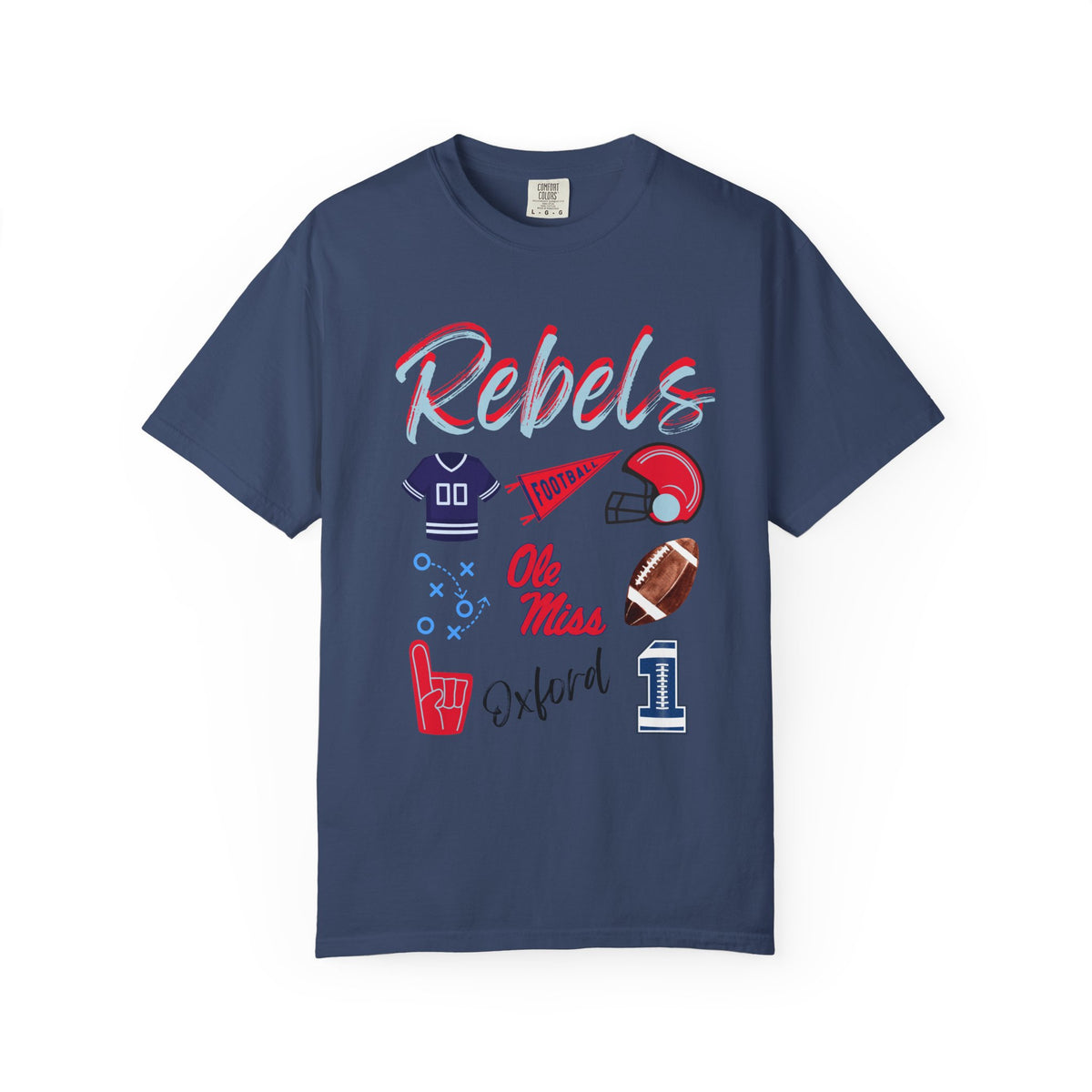 Ole Miss Football Tee | Gift | Rebel Football Apparel | Oxford Mississippi | Gameday Outfit | Tailgate Party | Trinidad Chambliss | College