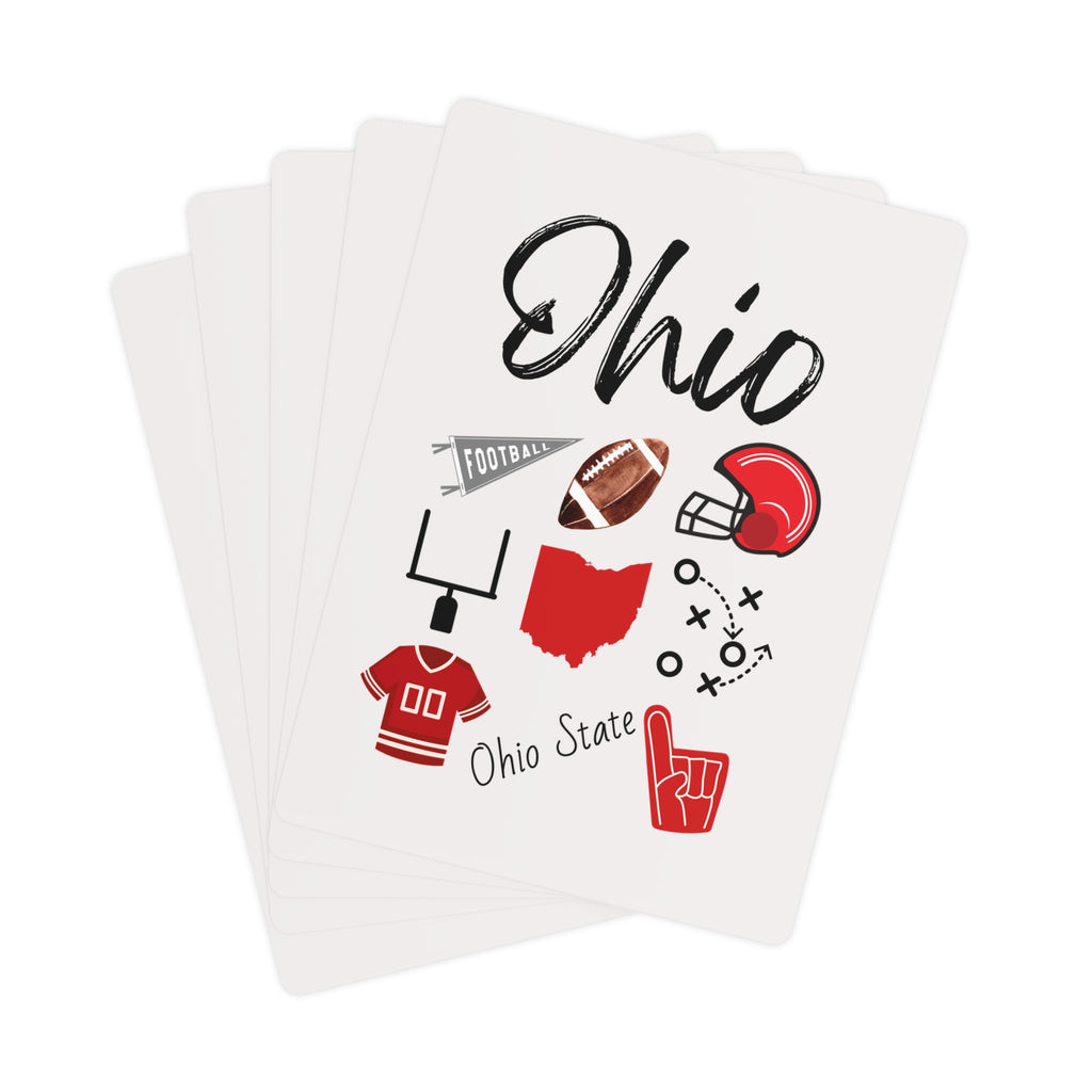 Ohio State Inspired Playing Cards | Buckeyes Football | Columbus | Tailgate Party | Gift for Fan | College | Gift for Dad