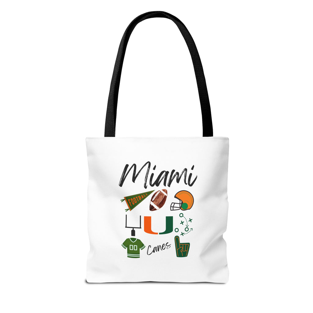 Miami Football Tote Bag | Gameday Bag | Boat Bag | Boat Tote | Gift Bag | Gifts for her | Hurricanes Football | College | Tailgate Party