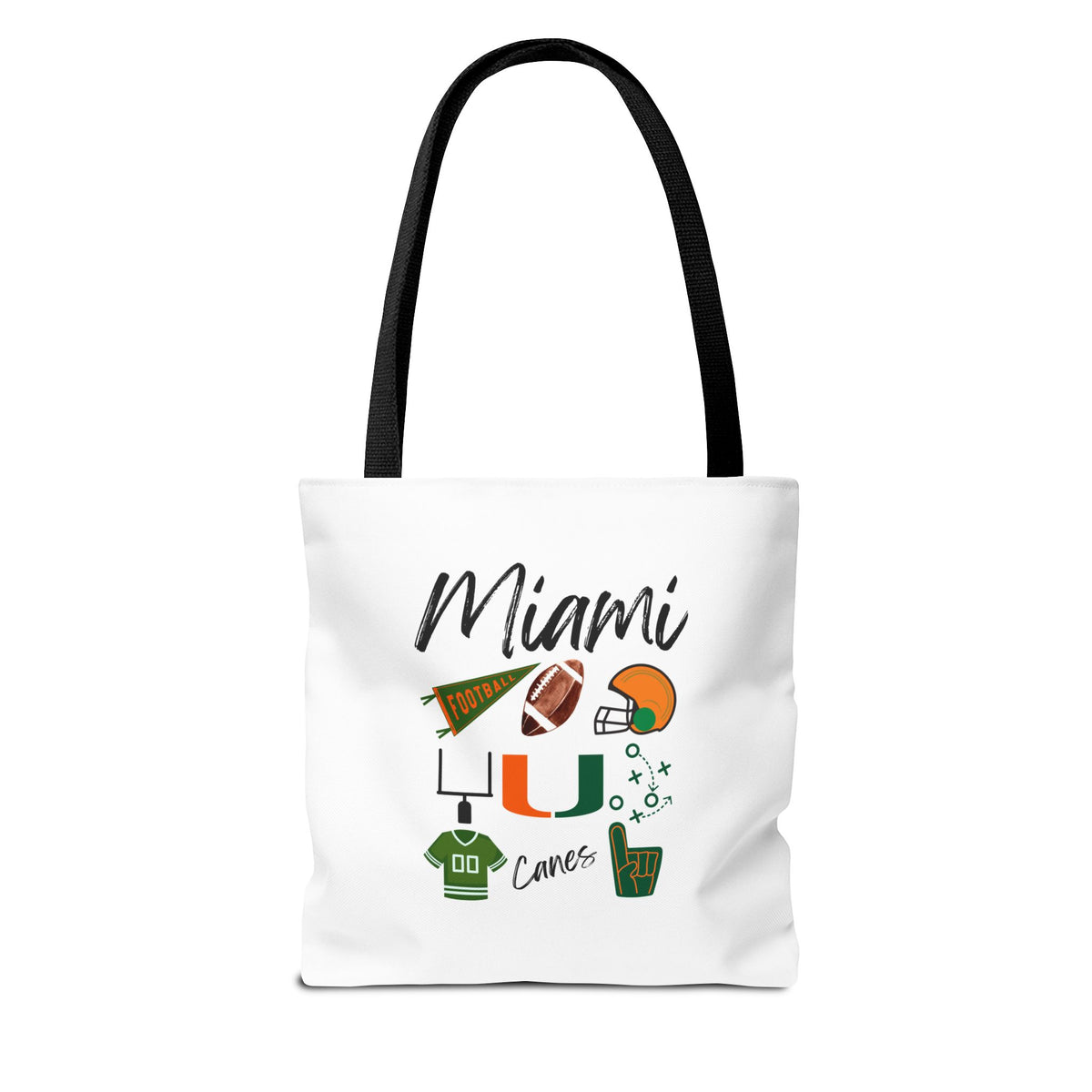 Miami Football Tote Bag | Gameday Bag | Boat Bag | Boat Tote | Gift Bag | Gifts for her | Hurricanes Football | College | Tailgate Party