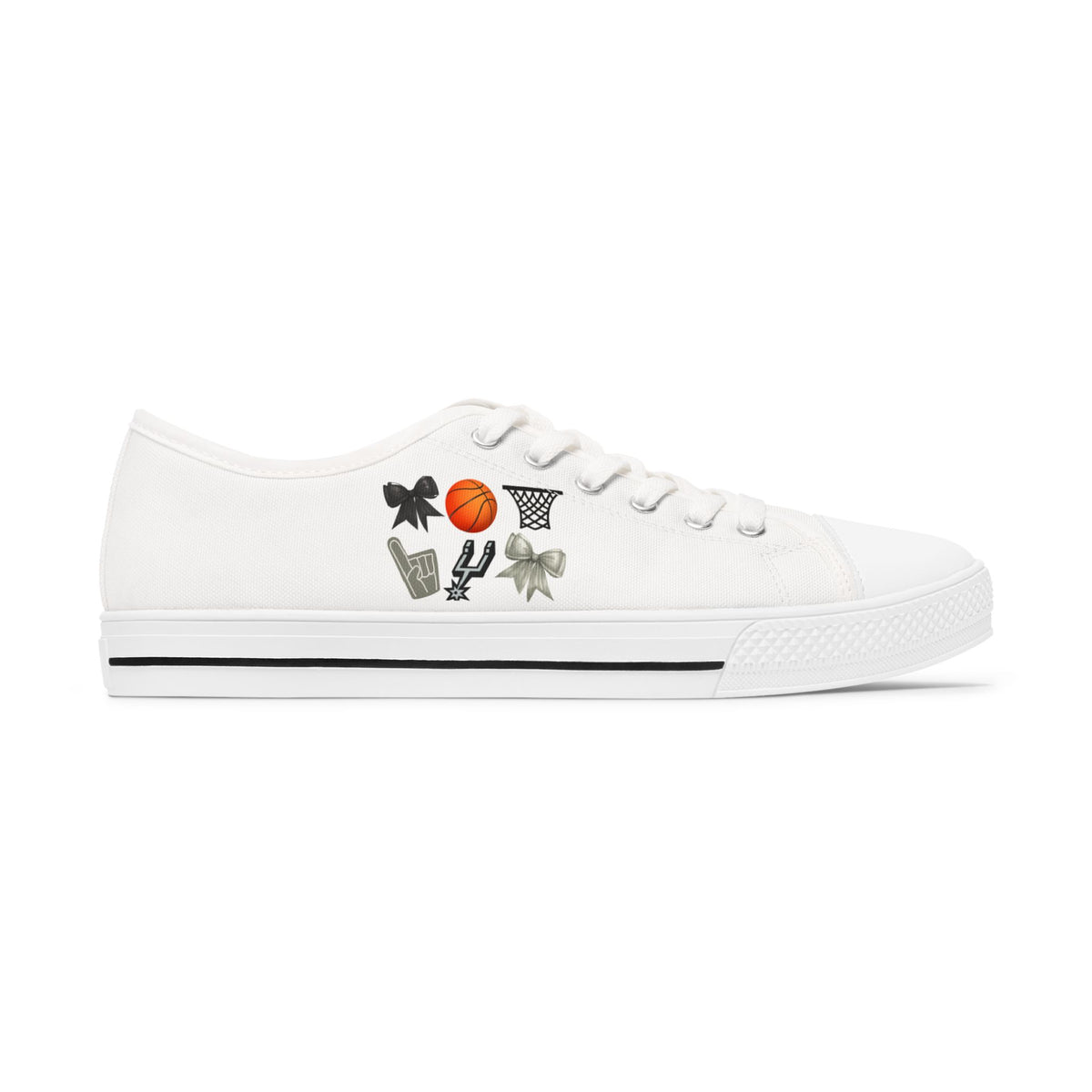 San Antonio Spurs Gameday Shoes | Basketball | NBA Apparel | Matching Shoes | Gift for her | Fan | Canvas Sneakers | Texas | Wemby Merch