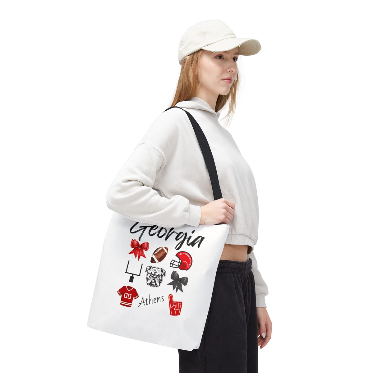 Georgia Bow Tote Bag | Gameday Bag | Boat Bag | Boat Tote | Gift Bag | Gifts for her | Bulldog Football | College | Tailgate decor| Athens