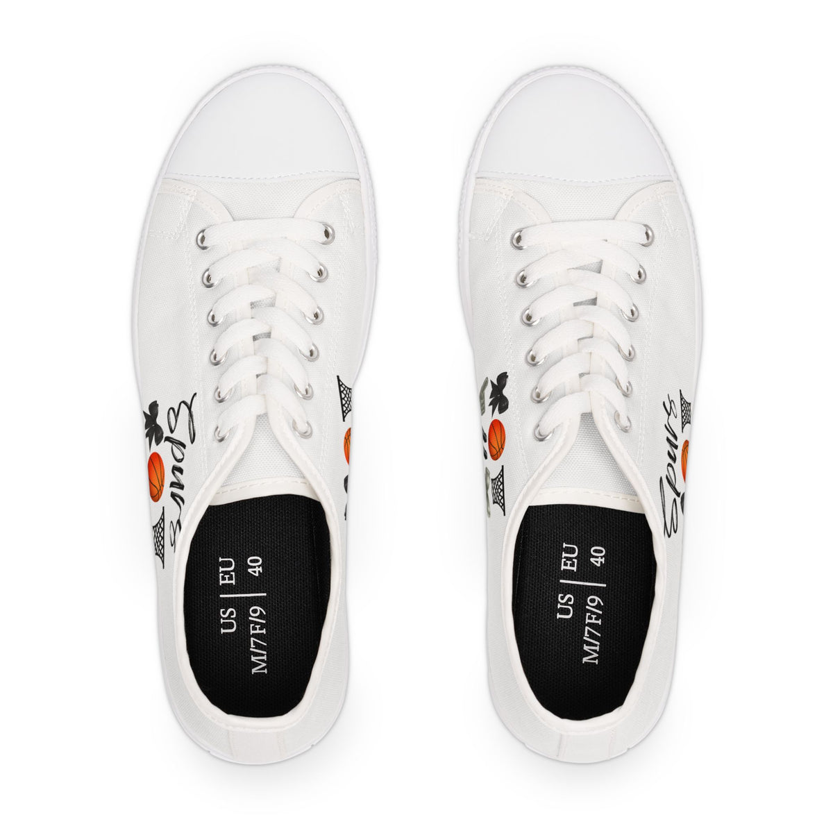 San Antonio Spurs Gameday Shoes | Basketball | NBA Apparel | Matching Shoes | Gift for her | Fan | Canvas Sneakers | Texas | Wemby Merch