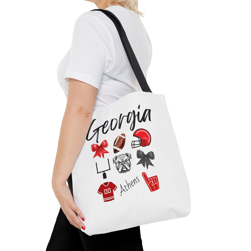 Georgia Bow Tote Bag | Gameday Bag | Boat Bag | Boat Tote | Gift Bag | Gifts for her | Bulldog Football | College | Tailgate decor| Athens