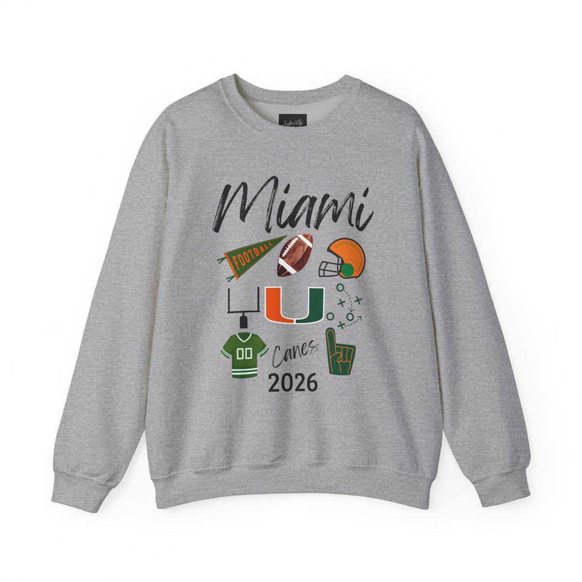 Miami Football Sweatshirt | Hurricanes | Football Fan | National Championship | College | Carson Beck | Tailgate Party  | Gameday Apparel