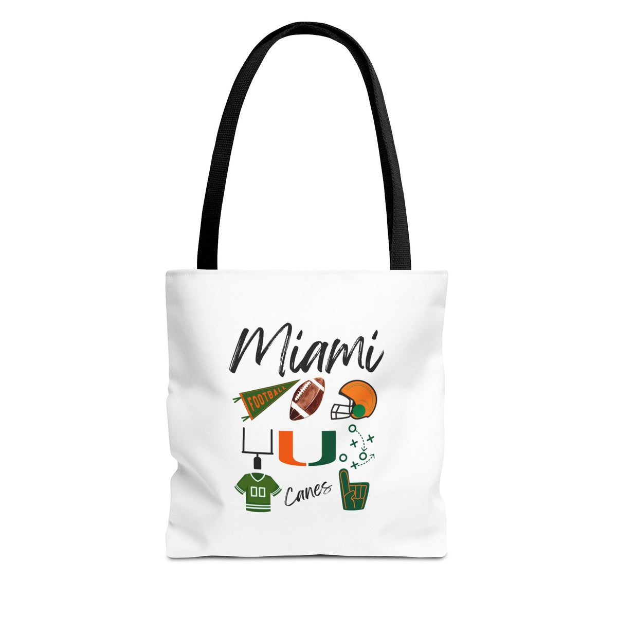 Miami Football Tote Bag | Gameday Bag | Boat Bag | Boat Tote | Gift Bag | Gifts for her | Hurricanes Football | College | Tailgate Party