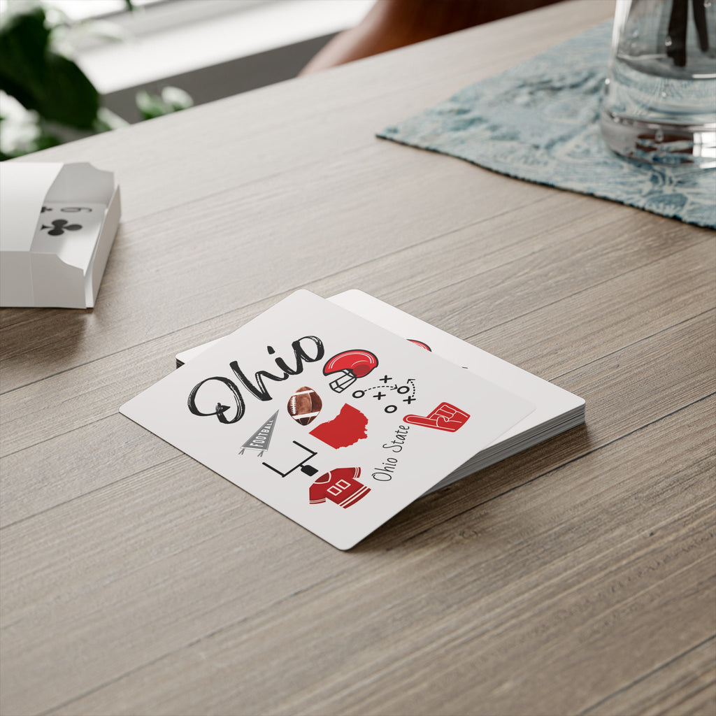 Ohio State Inspired Playing Cards | Buckeyes Football | Columbus | Tailgate Party | Gift for Fan | College | Gift for Dad