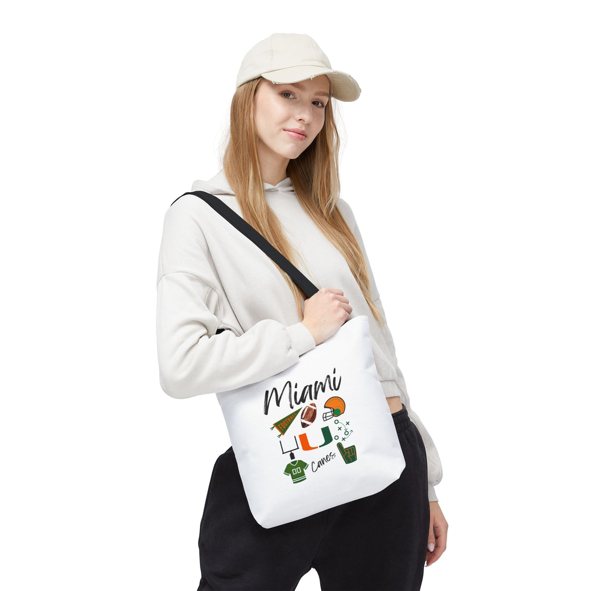 Miami Football Tote Bag | Gameday Bag | Boat Bag | Boat Tote | Gift Bag | Gifts for her | Hurricanes Football | College | Tailgate Party