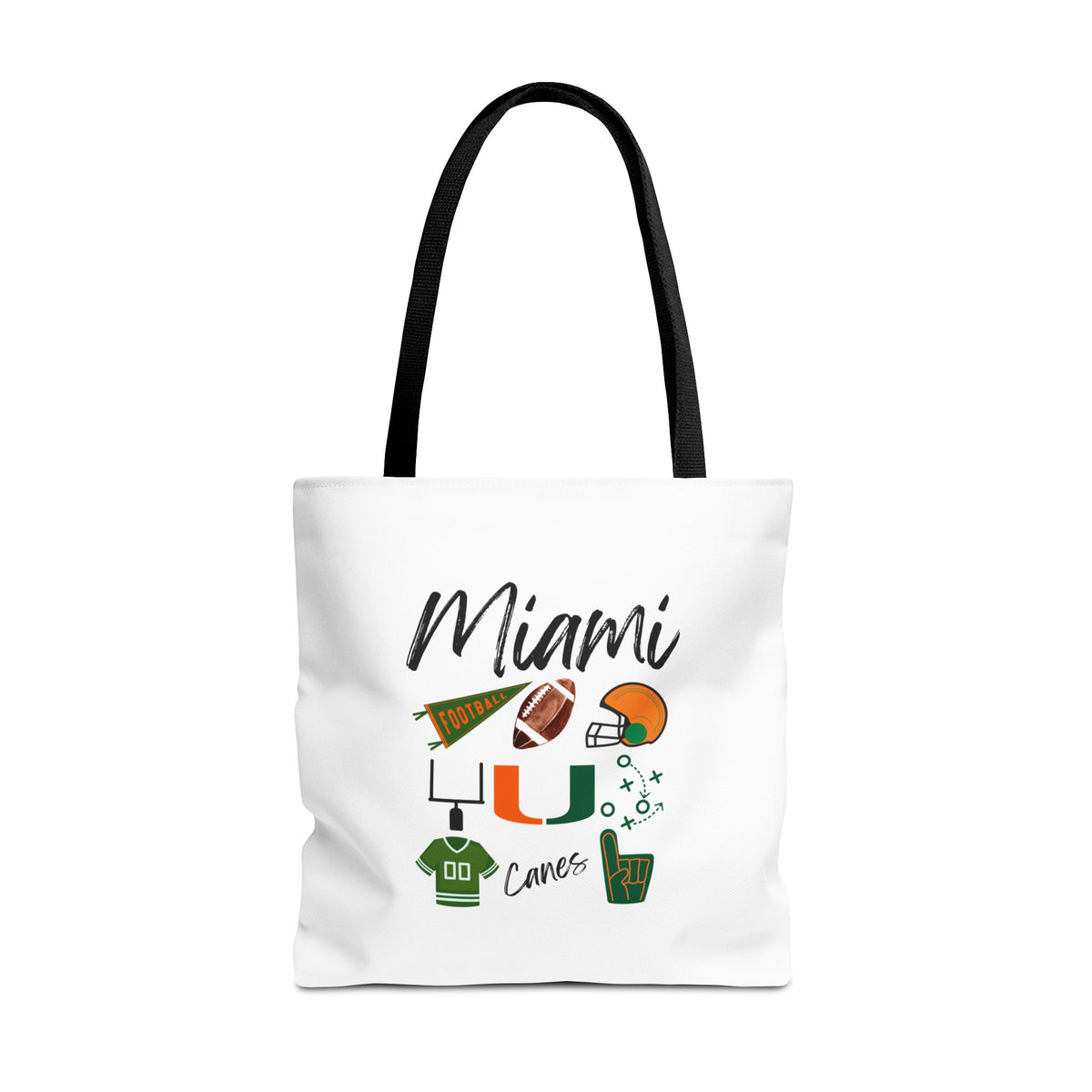 Miami Football Tote Bag | Gameday Bag | Boat Bag | Boat Tote | Gift Bag | Gifts for her | Hurricanes Football | College | Tailgate Party