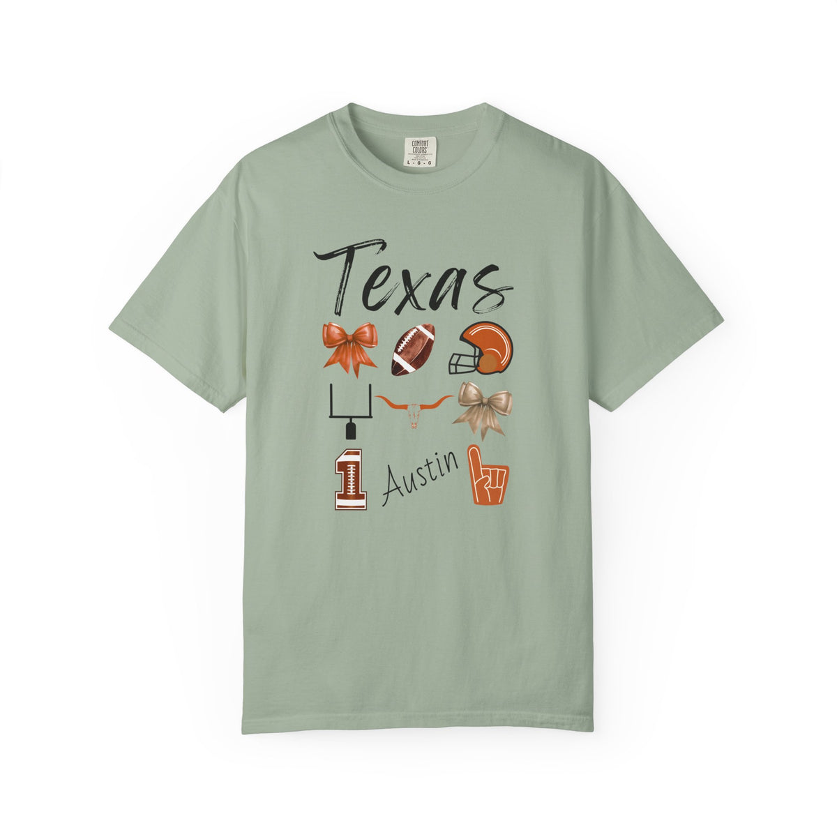 Texas Football Shirt | Gifts For Her | Longhorns Football Fan | Texas Football Gear | Austin | Bow Design | Tailgate Apparel | Game Day