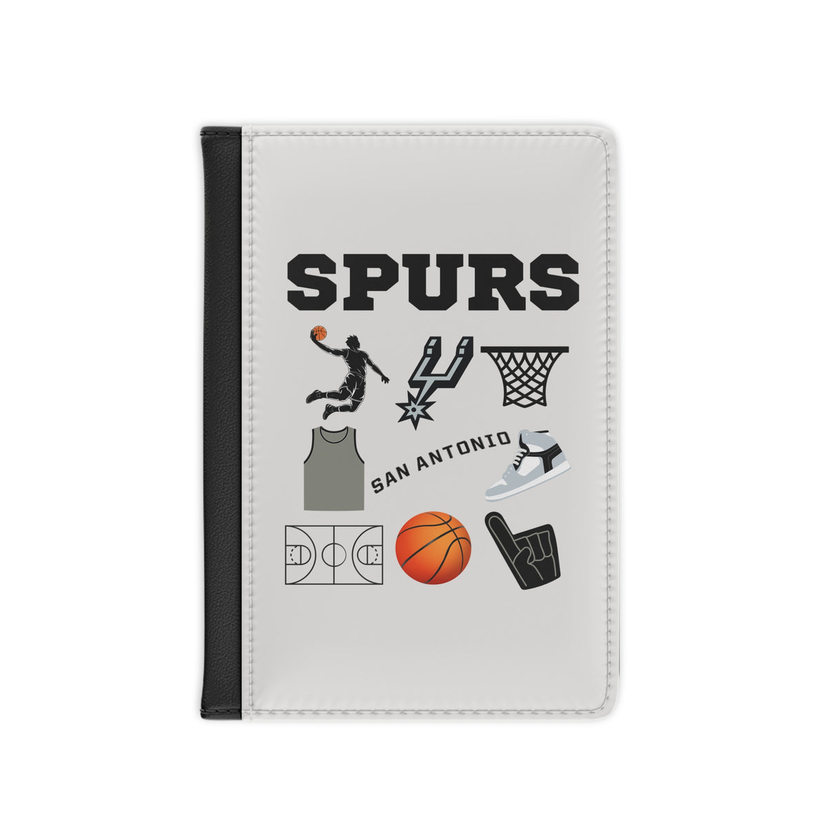 San Antonio Spurs Inspired Basketball Passport Cover | Texas | Wemby Apparel |  NBA | Travel Accessory | Airport | Fan Gift | Fathers Day