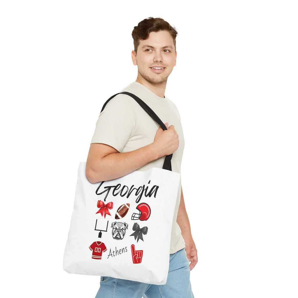 Georgia Bow Tote Bag | Gameday Bag | Boat Bag | Boat Tote | Gift Bag | Gifts for her | Bulldog Football | College | Tailgate decor| Athens