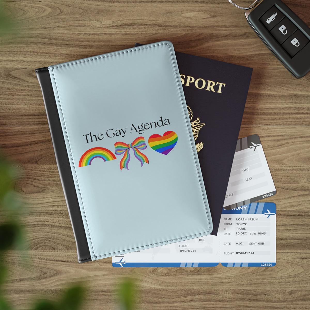The Gay Agenda Passport Cover | Pride passport holder | Gay Travel | Puerta Vallarta | Airport | International  | LBGT Gift | Party Favor