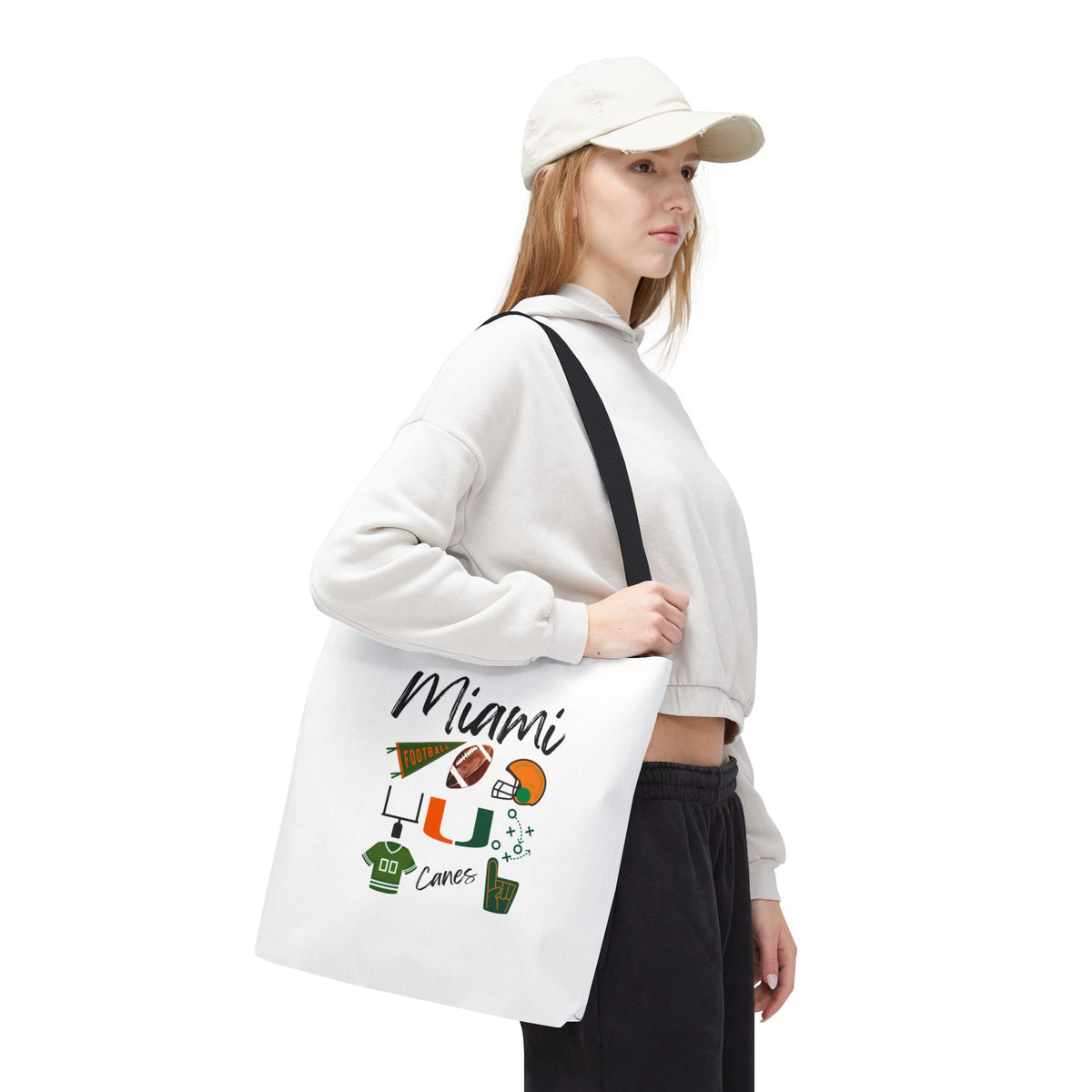 Miami Football Tote Bag | Gameday Bag | Boat Bag | Boat Tote | Gift Bag | Gifts for her | Hurricanes Football | College | Tailgate Party