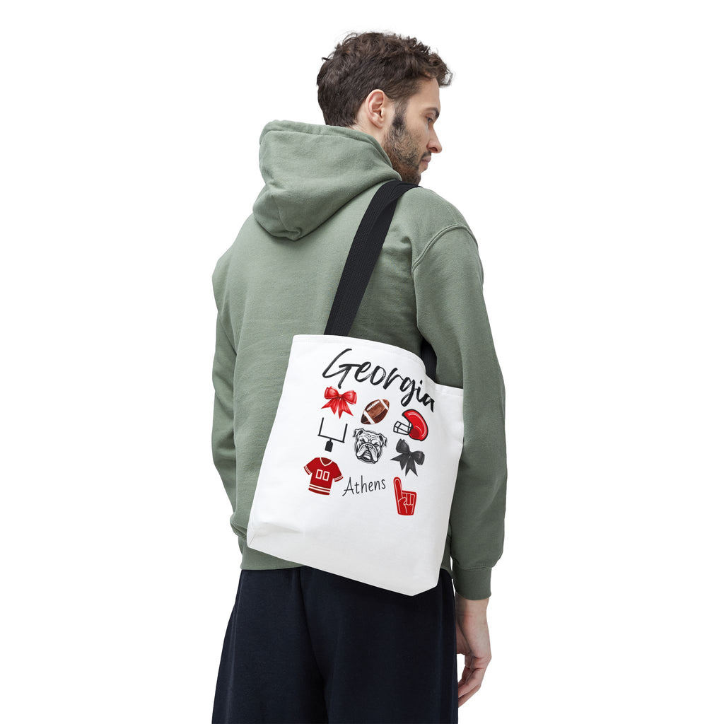 Georgia Bow Tote Bag | Gameday Bag | Boat Bag | Boat Tote | Gift Bag | Gifts for her | Bulldog Football | College | Tailgate decor| Athens