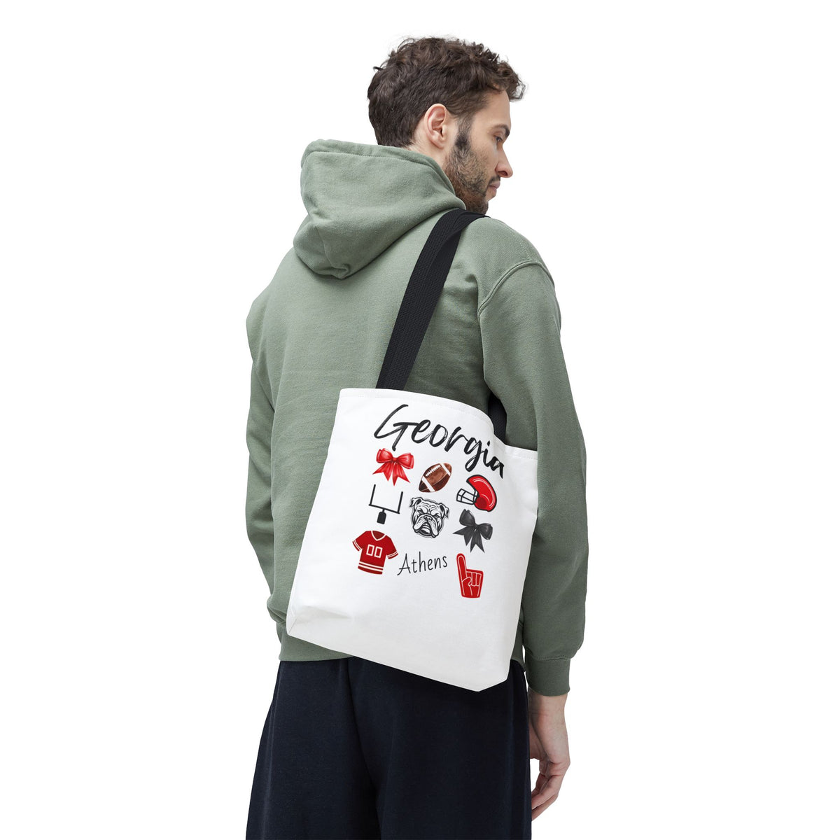 Georgia Bow Tote Bag | Gameday Bag | Boat Bag | Boat Tote | Gift Bag | Gifts for her | Bulldog Football | College | Tailgate decor| Athens