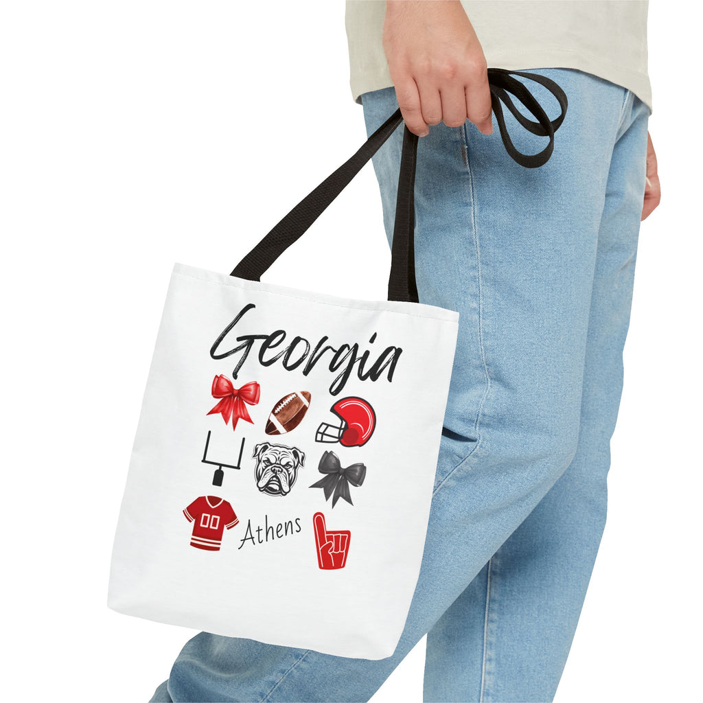 Georgia Bow Tote Bag | Gameday Bag | Boat Bag | Boat Tote | Gift Bag | Gifts for her | Bulldog Football | College | Tailgate decor| Athens