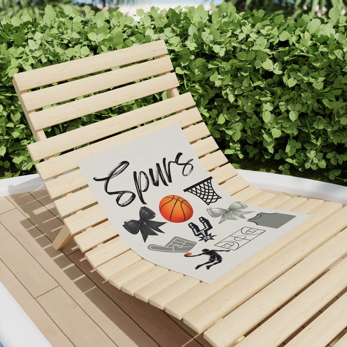San Antonio Beach Towel | Basketball Fan | Yacht | Beach Essentials | NBA Apparel | Boat | Poolside | Custom Gift | AAU Team | Victor Wemby