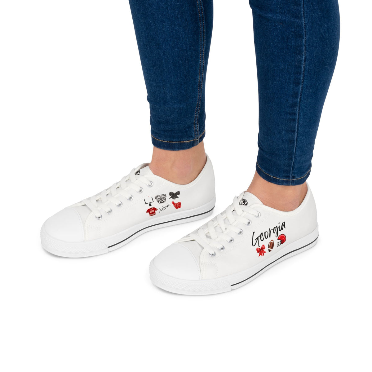 Georgia Gameday Shoes | Tailgate decor | Bulldogs | Athens | Football Fan | Sorority Girl | College Football | School Spirit Sneakers