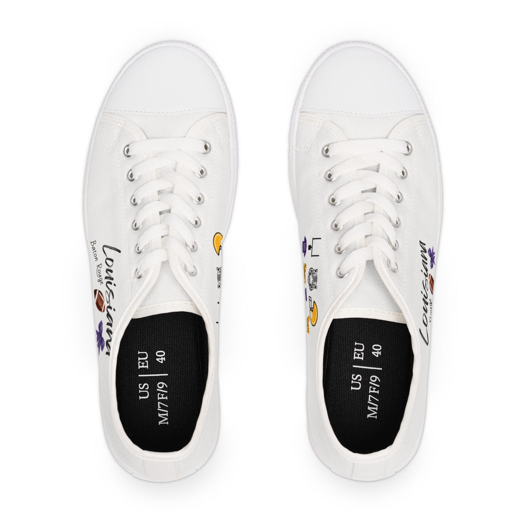 LSU inspired Gameday | Louisiana | Baton Rouge | Lane Kiffin | College Football Fan | Canvas Shoes | Tailgate Party | Geaux Tigers