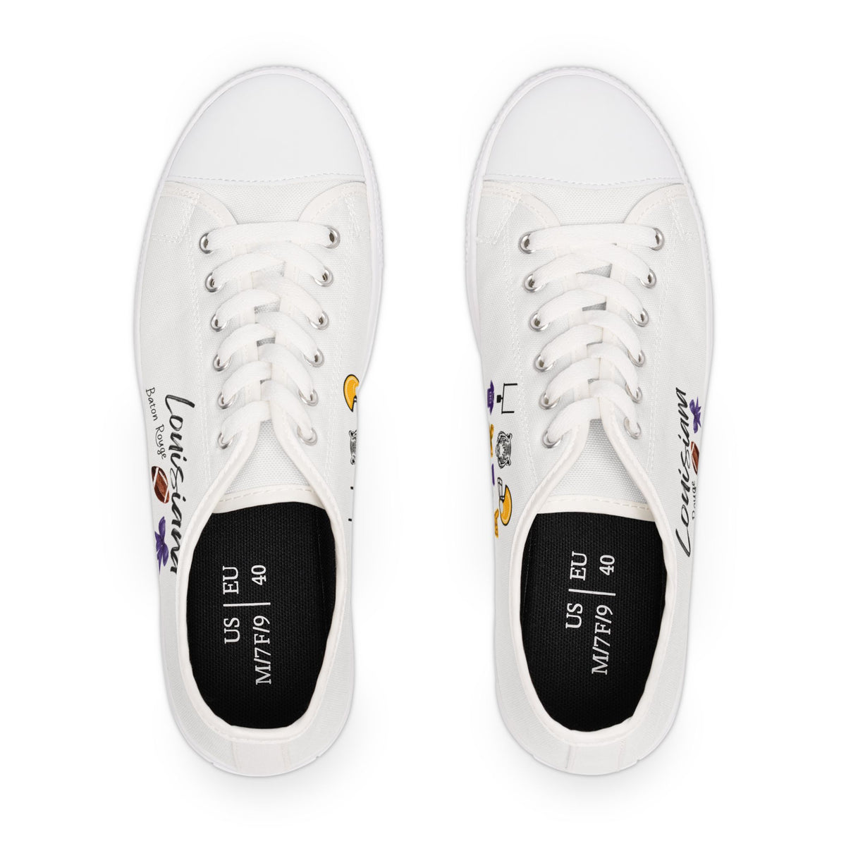 LSU inspired Gameday | Louisiana | Baton Rouge | Lane Kiffin | College Football Fan | Canvas Shoes | Tailgate Party | Geaux Tigers