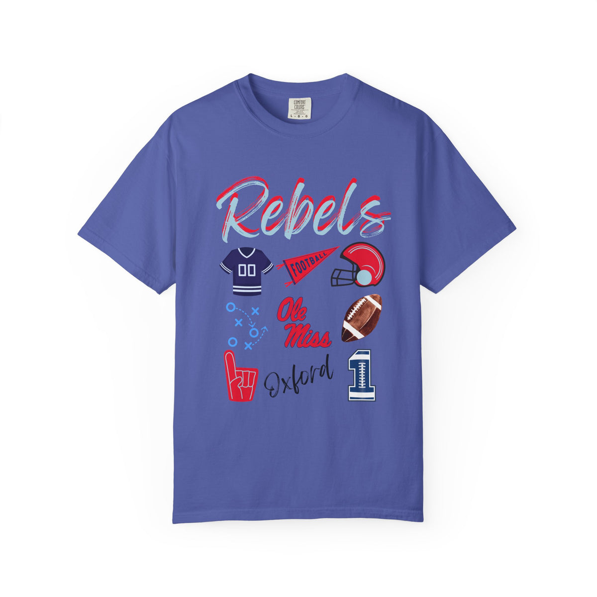 Ole Miss Football Tee | Gift | Rebel Football Apparel | Oxford Mississippi | Gameday Outfit | Tailgate Party | Trinidad Chambliss | College