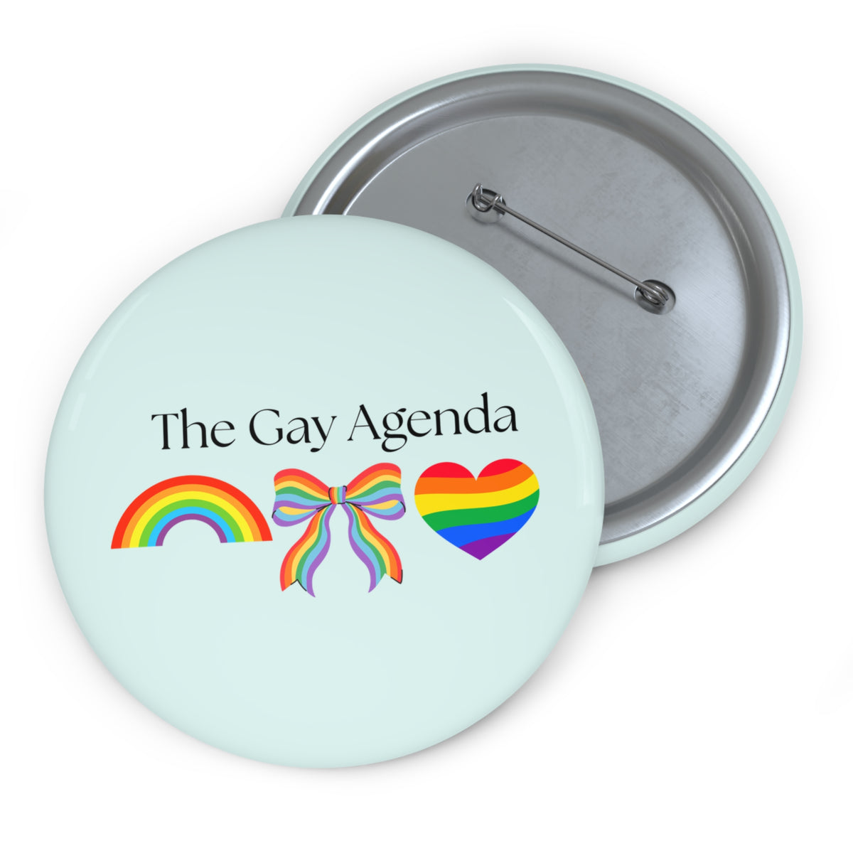 The Gay Agenda pin | Pride Pin | Denim Jacket | Festive | LGBTQ | Pride Gift | Pride Month | Gay Pride Apparel | Party Favor