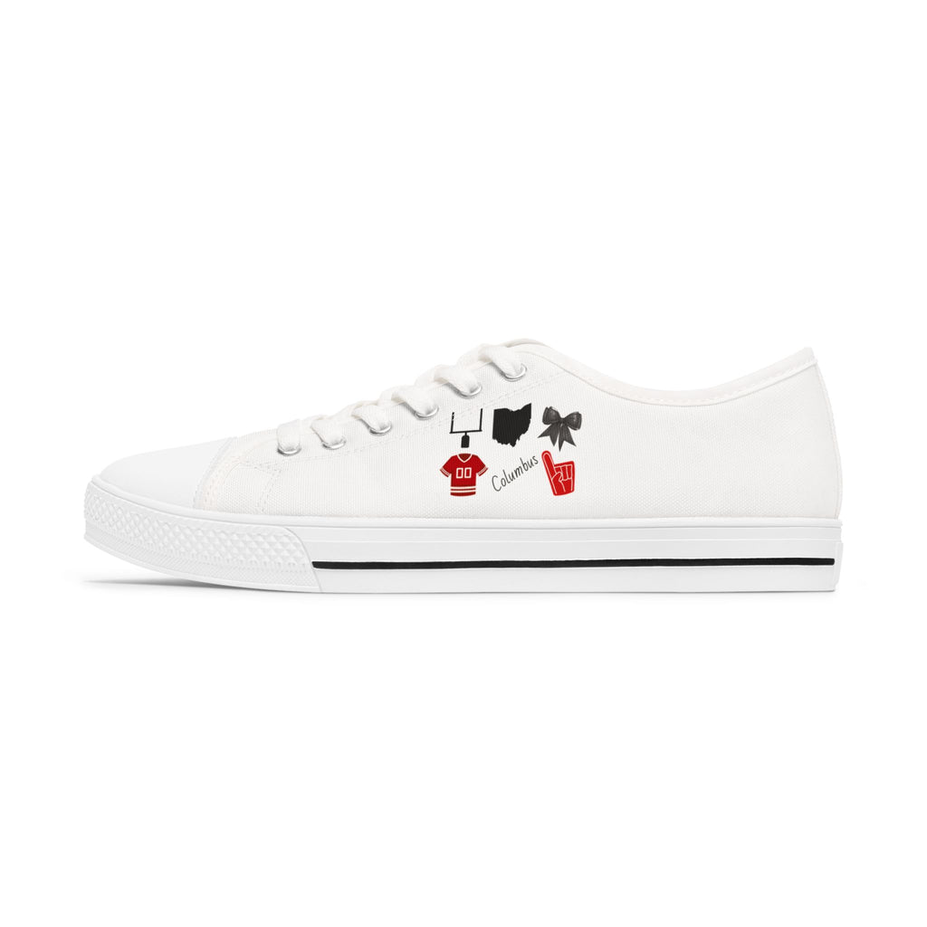 Ohio Gameday Shoes | Tailgate Party | Columbus | Football Fan | Gameday outfit | College Football | Ohio Football Sneakers |
