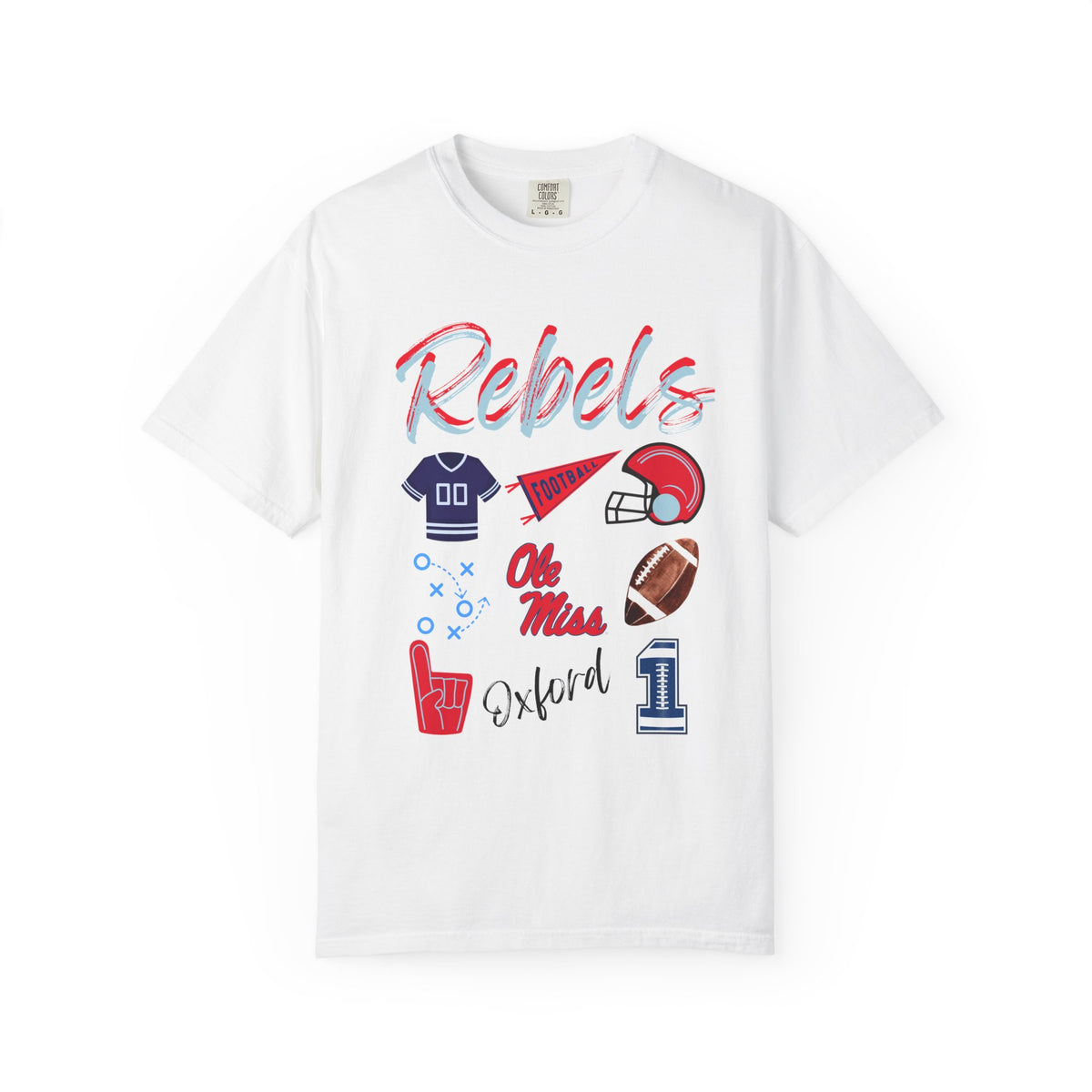 Ole Miss Football Tee | Gift | Rebel Football Apparel | Oxford Mississippi | Gameday Outfit | Tailgate Party | Trinidad Chambliss | College