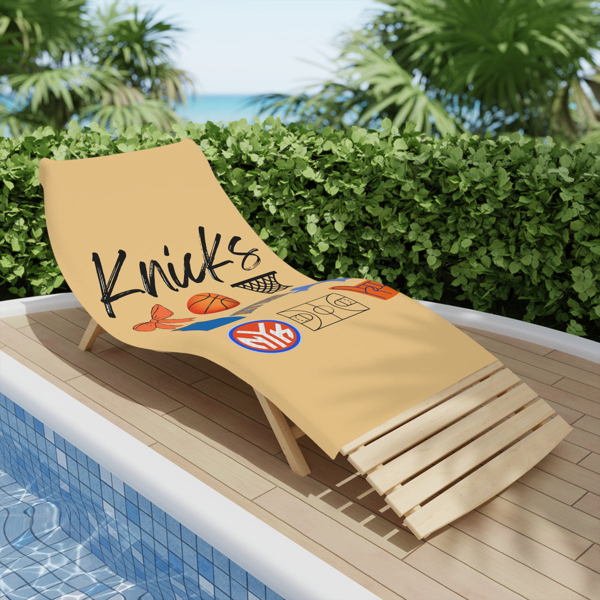 New York Knicks Beach Towel | NYC | Basketball | Yacht | Beach Essentials | NBA Apparel | Boat Tote | Poolside | Custom Gift | AAU Team