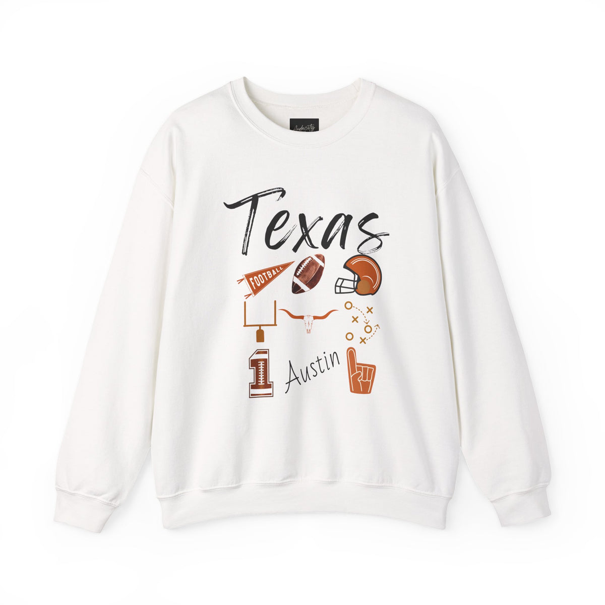 Texas Football Sweatshirt | Gift | Longhorns Football Fan | Houston Rodeo | College Gameday Apparel | Tailgate Party | Austin | Texans | NFL