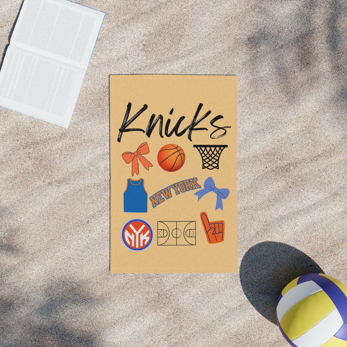 New York Knicks Beach Towel | NYC | Basketball | Yacht | Beach Essentials | NBA Apparel | Boat Tote | Poolside | Custom Gift | AAU Team