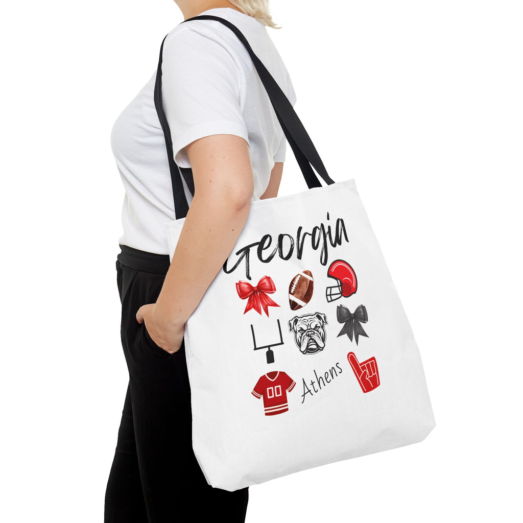 Georgia Bow Tote Bag | Gameday Bag | Boat Bag | Boat Tote | Gift Bag | Gifts for her | Bulldog Football | College | Tailgate decor| Athens