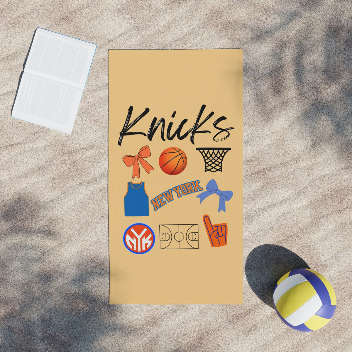 New York Knicks Beach Towel | NYC | Basketball | Yacht | Beach Essentials | NBA Apparel | Boat Tote | Poolside | Custom Gift | AAU Team